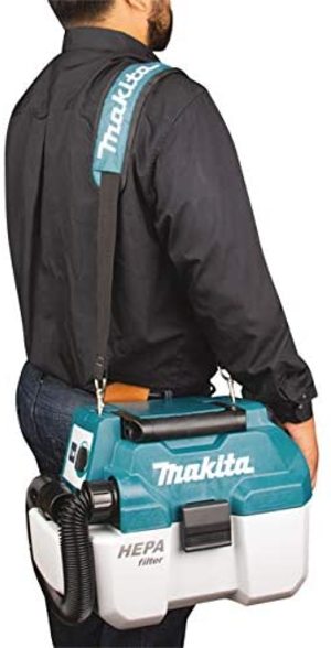 Makita DBC750LZ Vacuum Cleaner's portability.