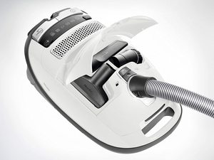Miele Complete C3 Silence Vacuum Cleaner's integrated accessories.