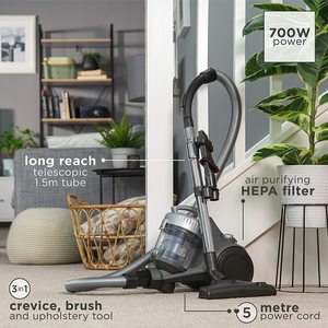 Russell Hobbs RHCV1611 Cylinder Vacuum's features.