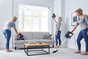 Tower XEC10 Vacuum Cleaner in use.
